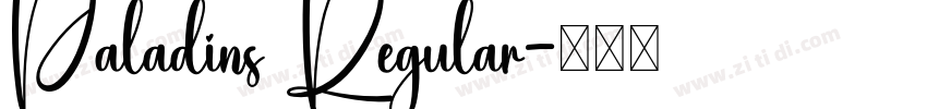 Paladins Regular字体转换